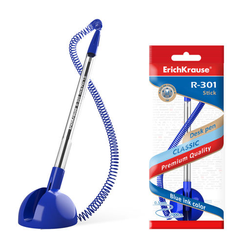 Picture of R-301 DESK PEN WITH HOLDER 1.0 BLUE